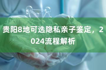 贵阳8地可选隐私亲子鉴定，2024流程解析