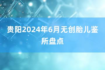 贵阳2024年6月无创胎儿鉴所盘点