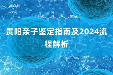 贵阳亲子鉴定指南及2024流程解析